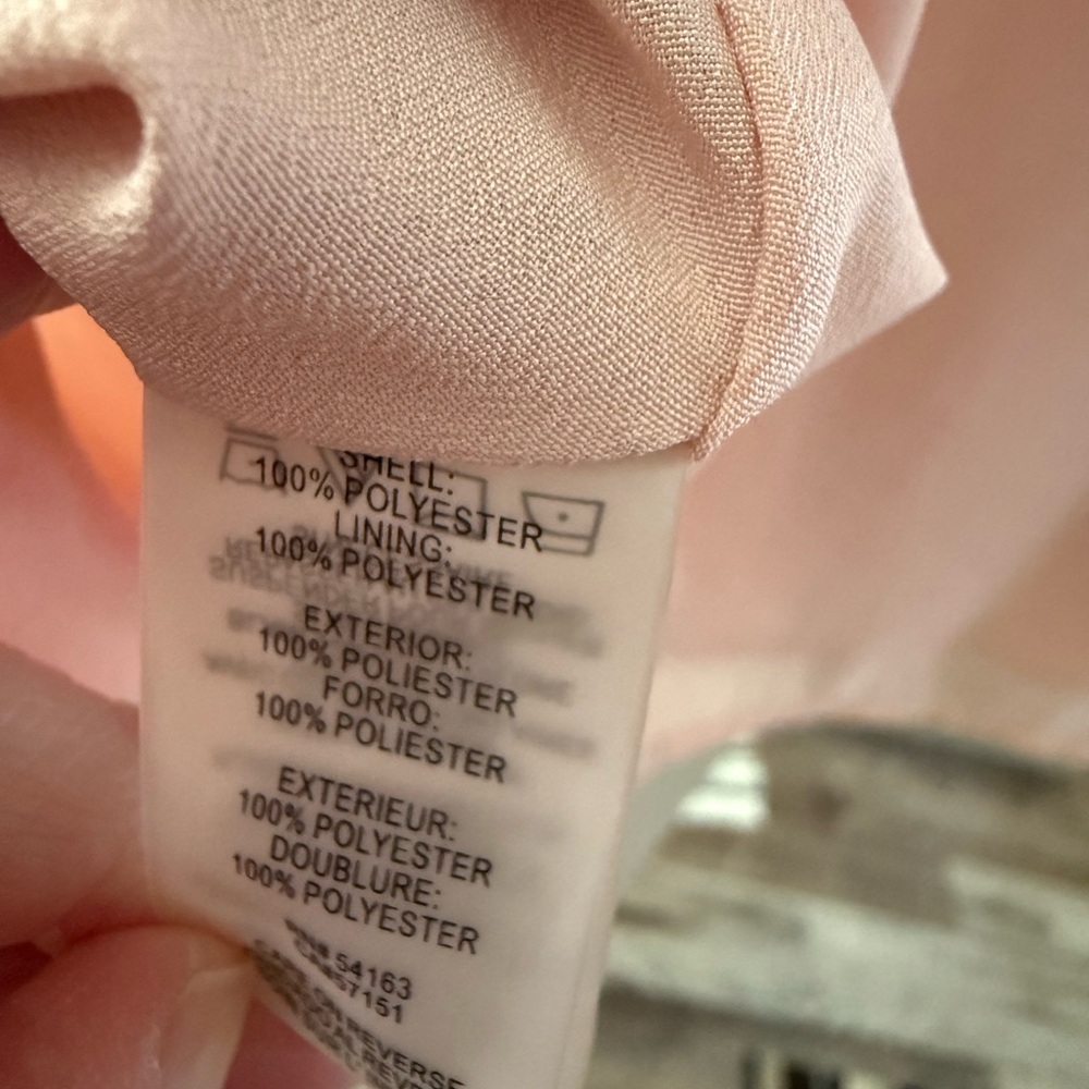Calvin Klein Women's Blush Pleated Blouse - Picture 3 of 5